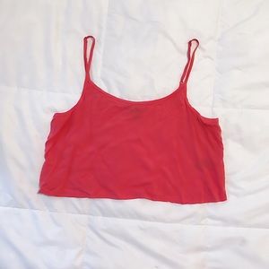 Express Coral Crop Top Medium
